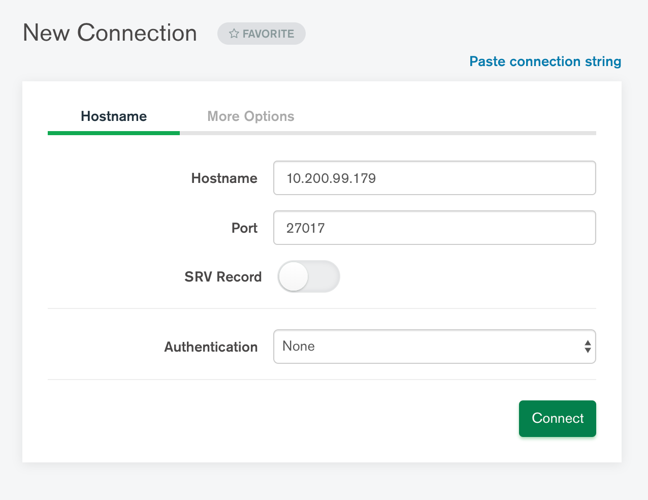 MongoDB Compass Connection